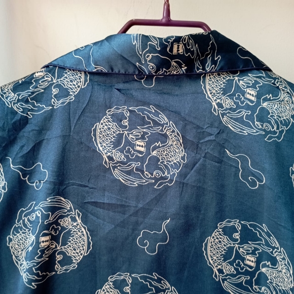 Navy Blue QiGong Silk Top - Picture 4 of 16